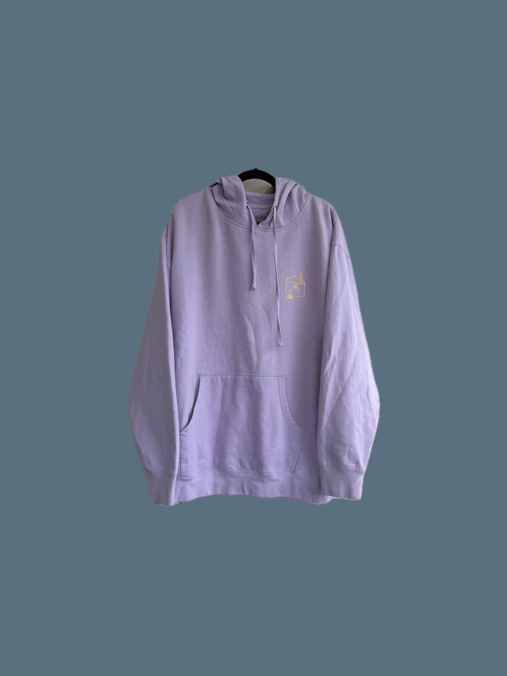 Women's Lavender Pullover Hoodie with Subtle Chest Graphic